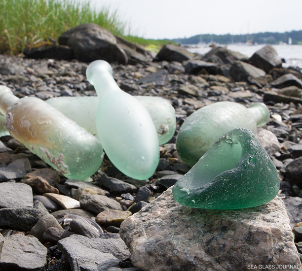 Torpedo Bottle Sea Glass, Still Life Photo